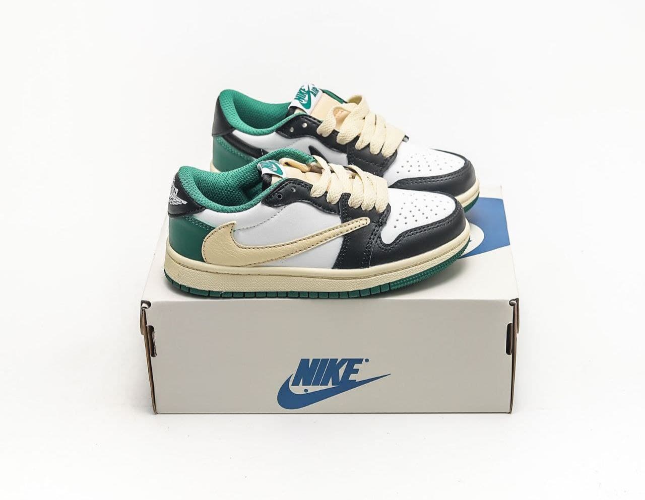 کتونی بچه گانه نایک ایر جردن ۱ بدون ساق تراویس اسکات سبز Nike air jordan 1 low Travis Scott