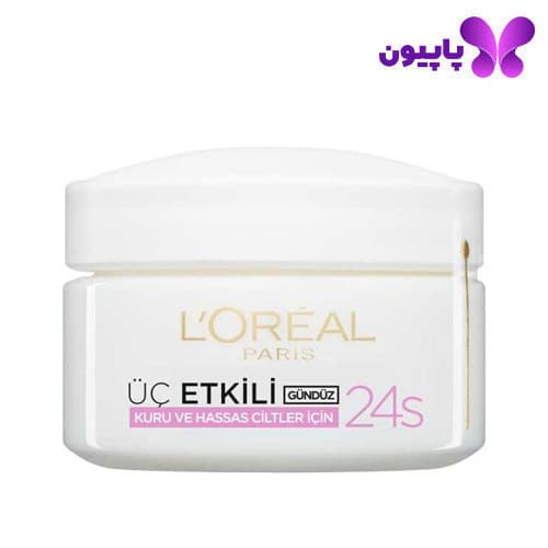 کرم روز آبرسان 24 ساعته پوست خشک و حساس لورآل