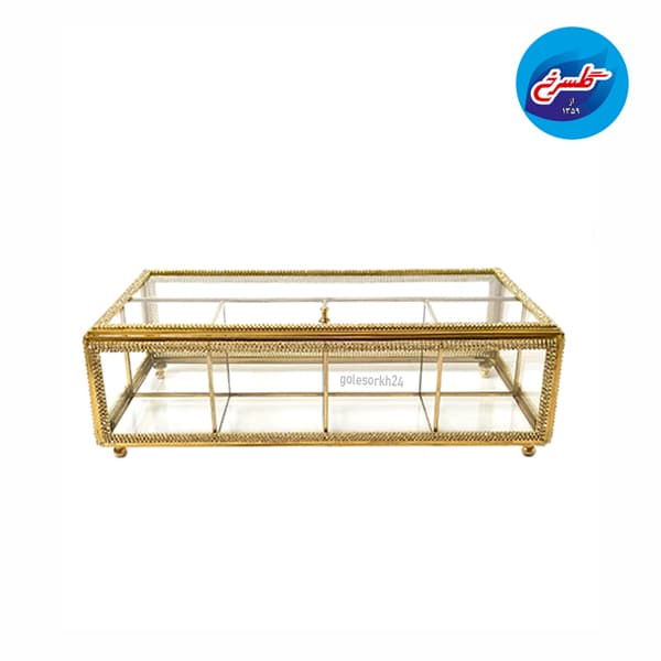 جعبه تی بگ شیشه ای L 8623 (باکس پذیرایی)