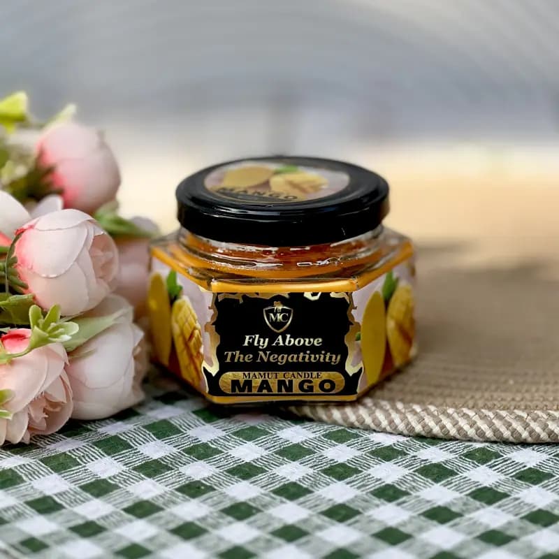 شمع عطری لیوانی بزرگ انبه