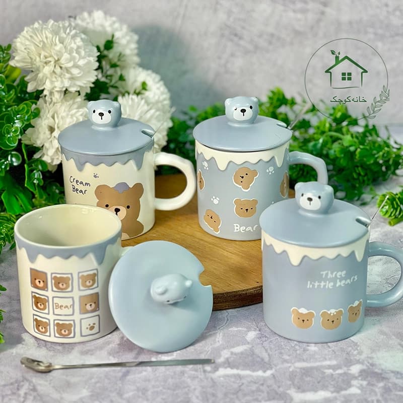 ماگ طرح خرس طوسی