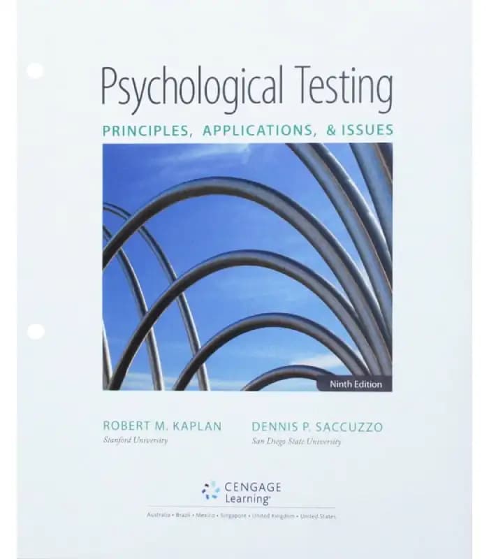 کتاب Psychological Testing: Principles, Applications, and Issues (آزمون‌های روان‌شناختی: اصول، کاربردها و مسائل) اثر رابرت ام. کاپلان و دنیس پی. ساکوزو | نسخه انگلیسی PDF