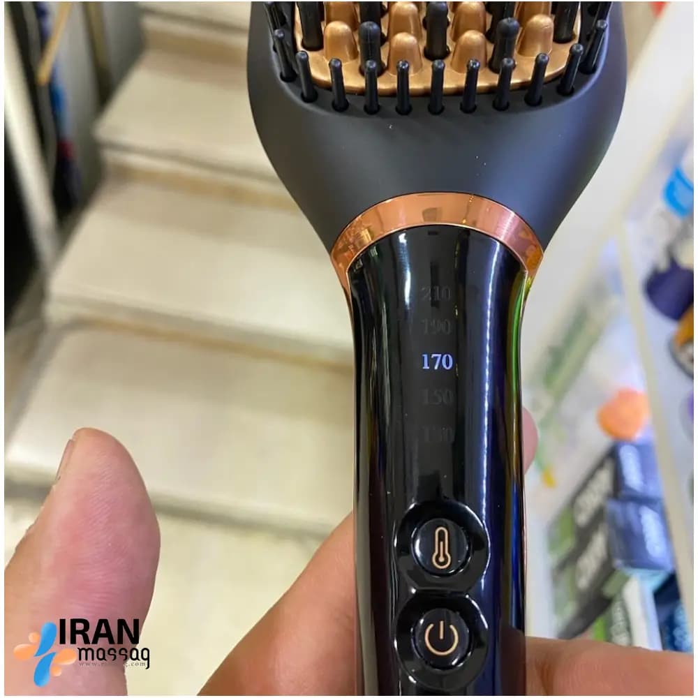 برس حرارتی ولروس مدل VL-308 | صاف‌کننده حرفه‌ای مو با صفحه سرامیکی و گرمایش سریع — تصویر ۵