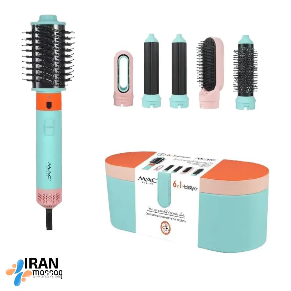 مولتی سشوار برس‌دار 6 کاره مک استایلر مدل MC-6766 | حالت‌دهی حرفه‌ای با 6 سری