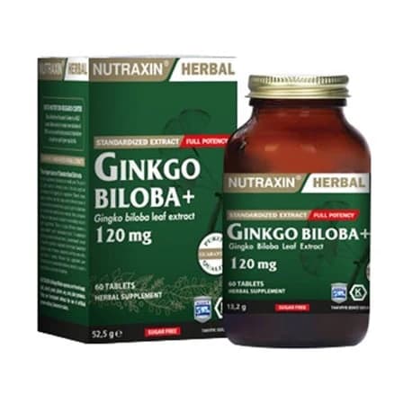 جینکو بیلوبا نوتراکسین 120 میلی گرم 60 عدد Nutraxin Ginkgo Biloba
