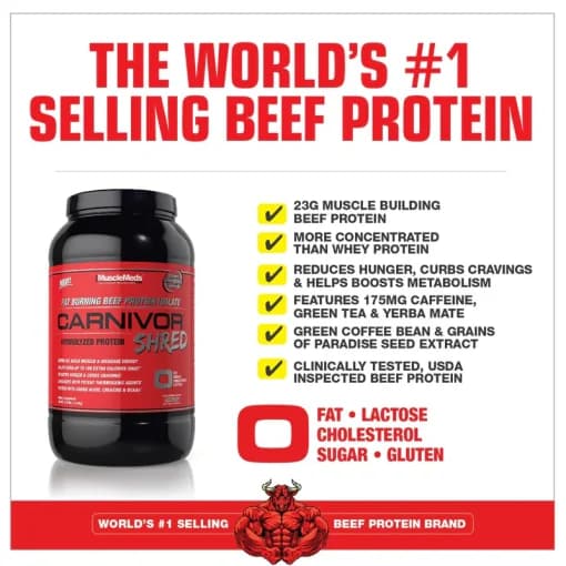 پروتئین هیدرولیز کارنیور شرد ماسل مدز MuscleMeds CARNIVOR SHRED — تصویر ۴