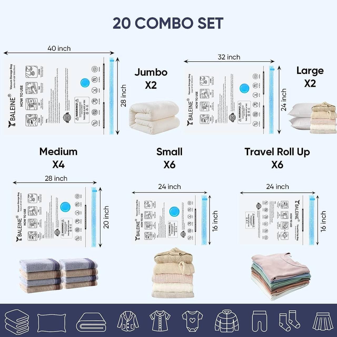 پک وکيوم 20 تايي baleine — تصویر ۳