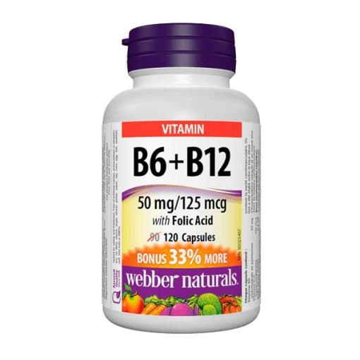 ویتامین B6 و B12 وبر نچرالز به همراه فولیک اسید 120 عدد