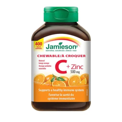 ویتامین سی و زینک جمیسون 400 عدد Jamieson Vitamin C + Zinc