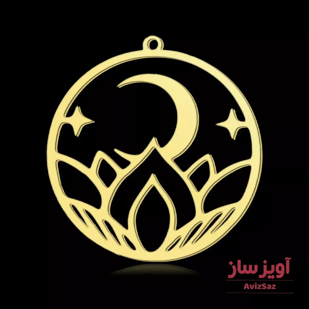 گردنبند ماه و گل کد 101518