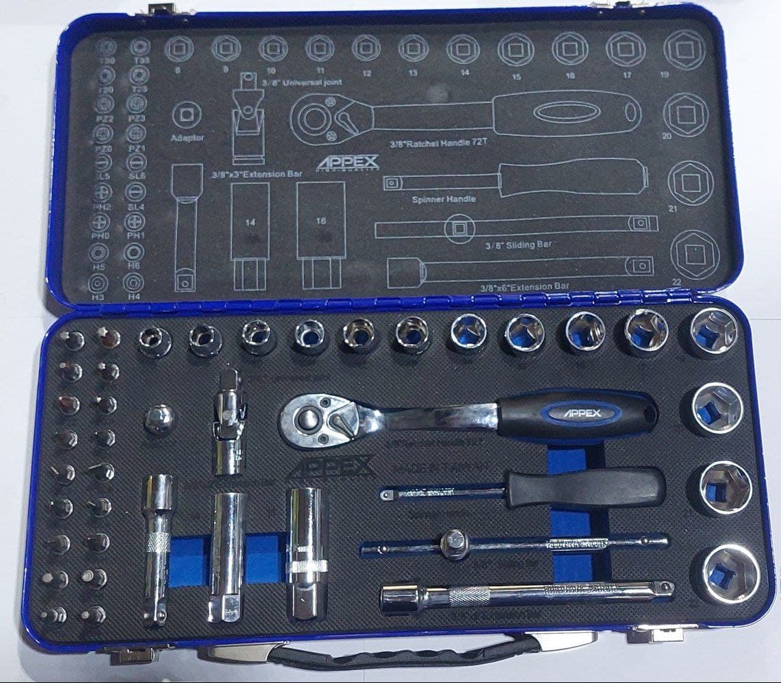 جعبه بکس 3/8 درایو 42 پارچه اپکس مدل 1542 ساخت تایوان