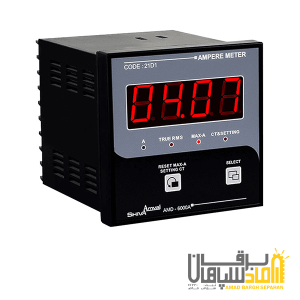 آمپرمتر تکی 96 دیجیتال شیوا امواج مدل AMD-6000A