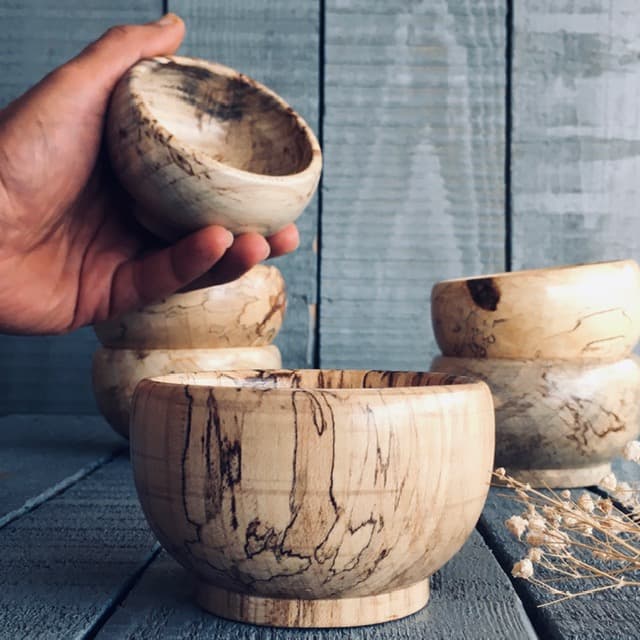 کاسه چوبی کوچک کد 350 — تصویر ۴