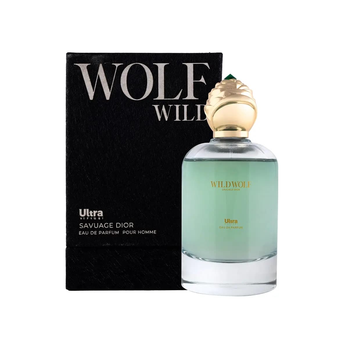 پرفیوم مردانه اولترا ویرچوآل مدل Wolf Wild box حجم 100 میلی لیتر – رایحه Sauvage Dior