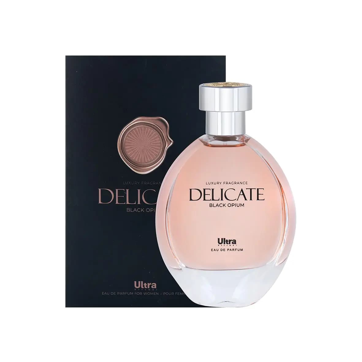 پرفیوم زنانه اولترا ویرچوآل مدل Delicate حجم 100 میلی لیتر – رایحه Black Opium