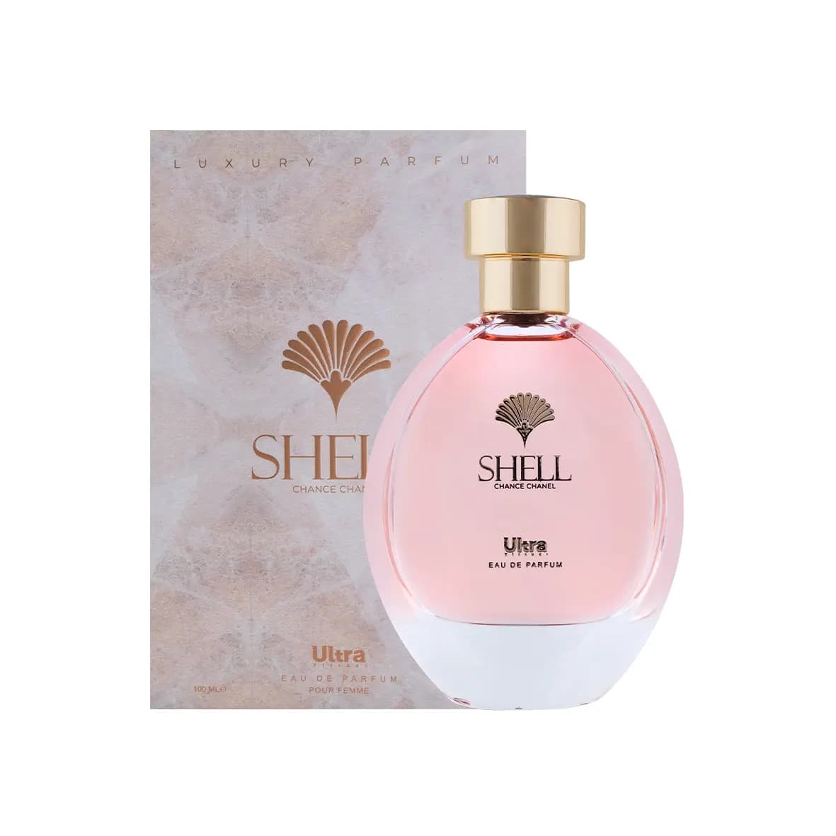 پرفیوم زنانه اولترا ویرچوآل مدل Shell حجم 100 میلی لیتر – رایحه Chance Chanel