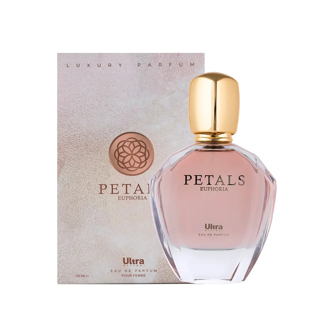 پرفیوم زنانه اولترا ویرچوآل مدل Petals حجم 100 میلی لیتر – رایحه Euphoria