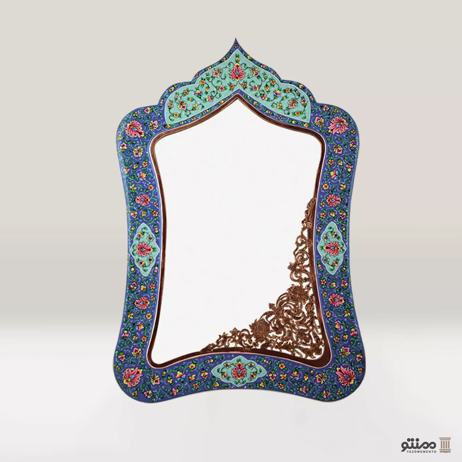 آینه مس و پرداز آقاجانی مدل مستطیل ارتفاع 41 — تصویر ۲