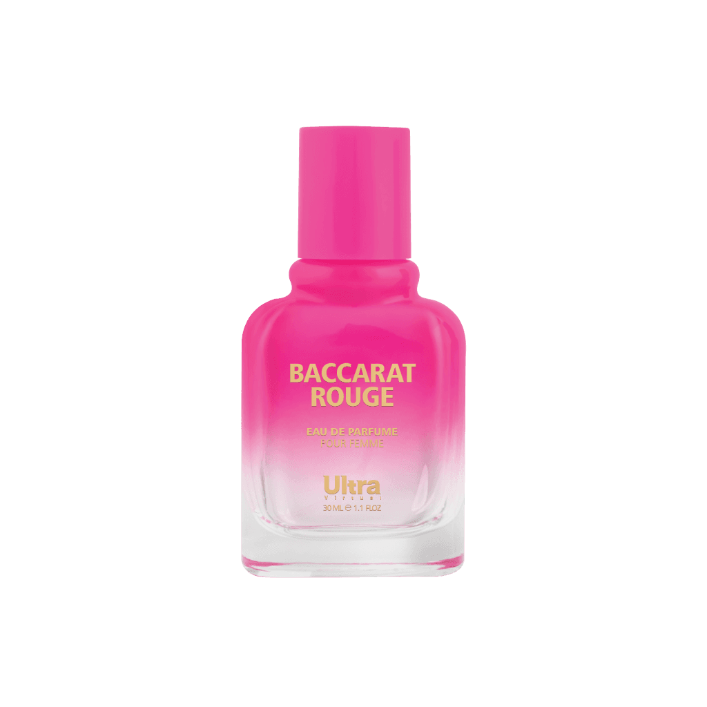 عطر جیبی پرفیوم اولترا ویرچوآل مدل Baccarat Rouge حجم 30 میلی لیتر