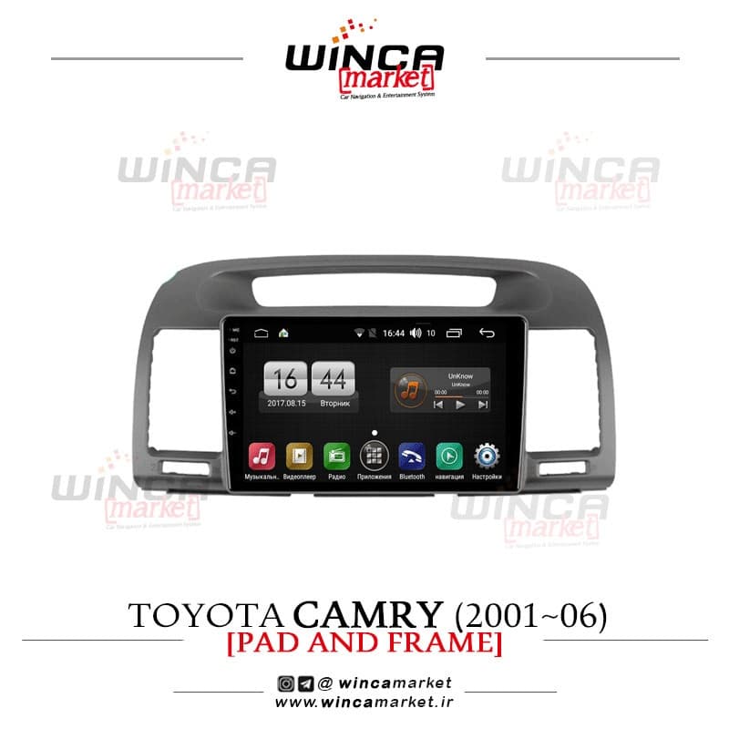 مانیتور اندروید فابریک تویوتا کمری 2001-2006 وینکا سری اس 170 پلاس تی ال TL855