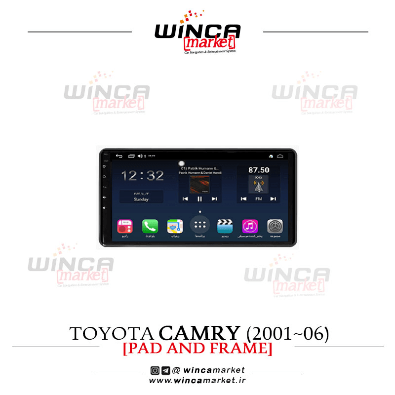 مانیتور اندروید تویوتا کمری 2001-2006 Camry وینکا مدل QG855 سری +S300 پلاس