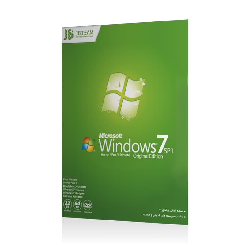 سیستم عامل Windows 7 SP1 Original نشر جی بی تیم