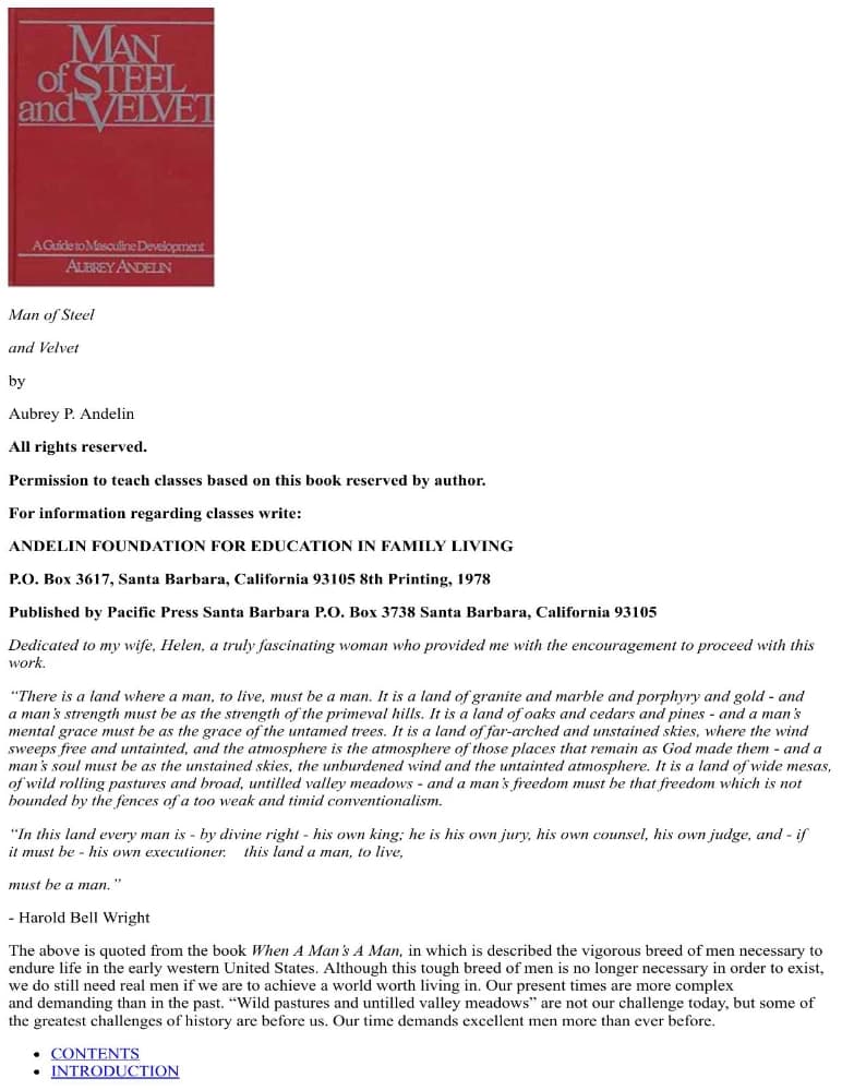 کتاب Man of Steel and Velvet (مردی از فولاد و مخمل) نسخه انگلیسی PDF | آبری آندلین — تصویر ۲