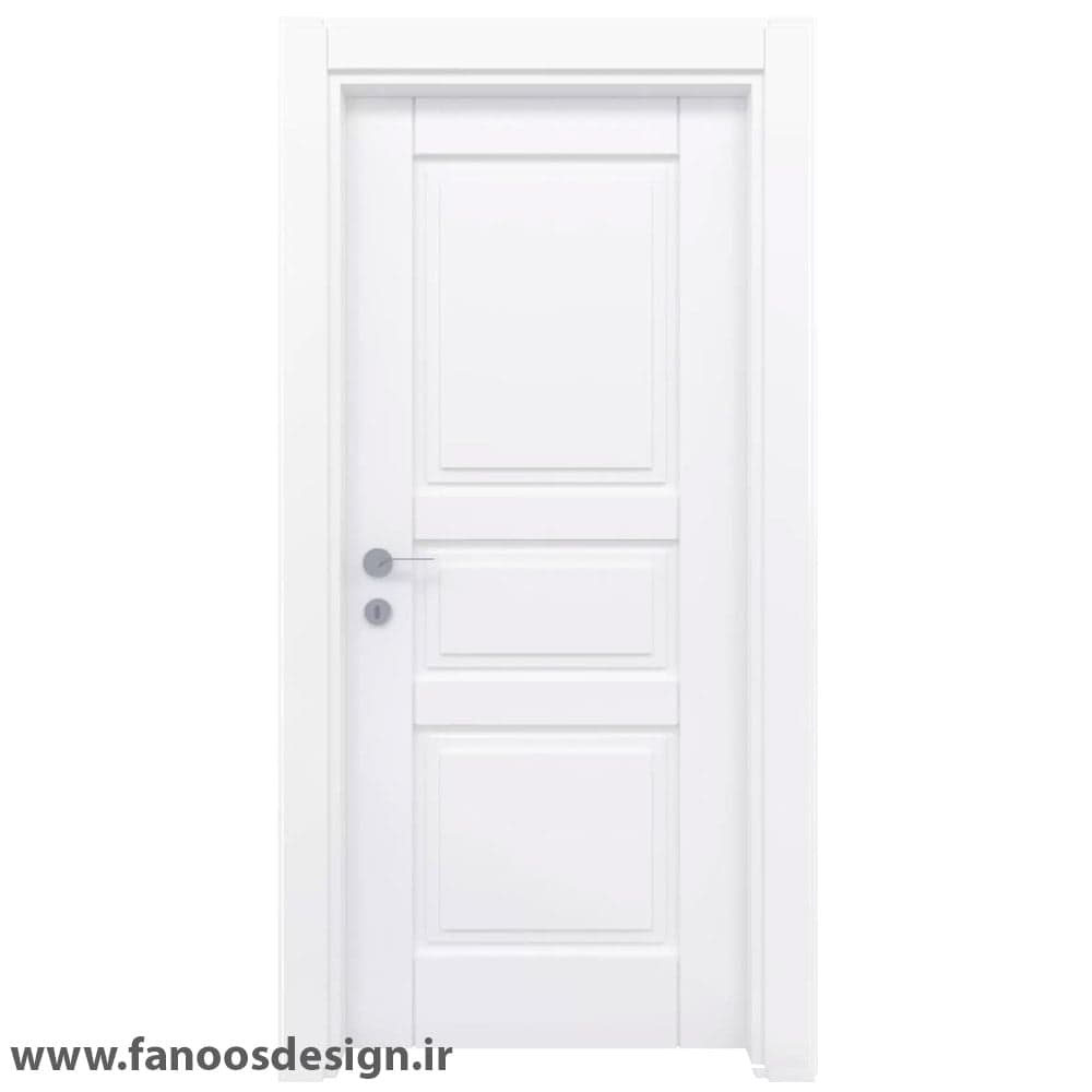 درب MDF سفید برجسته برای طراحی داخلی کد 30484