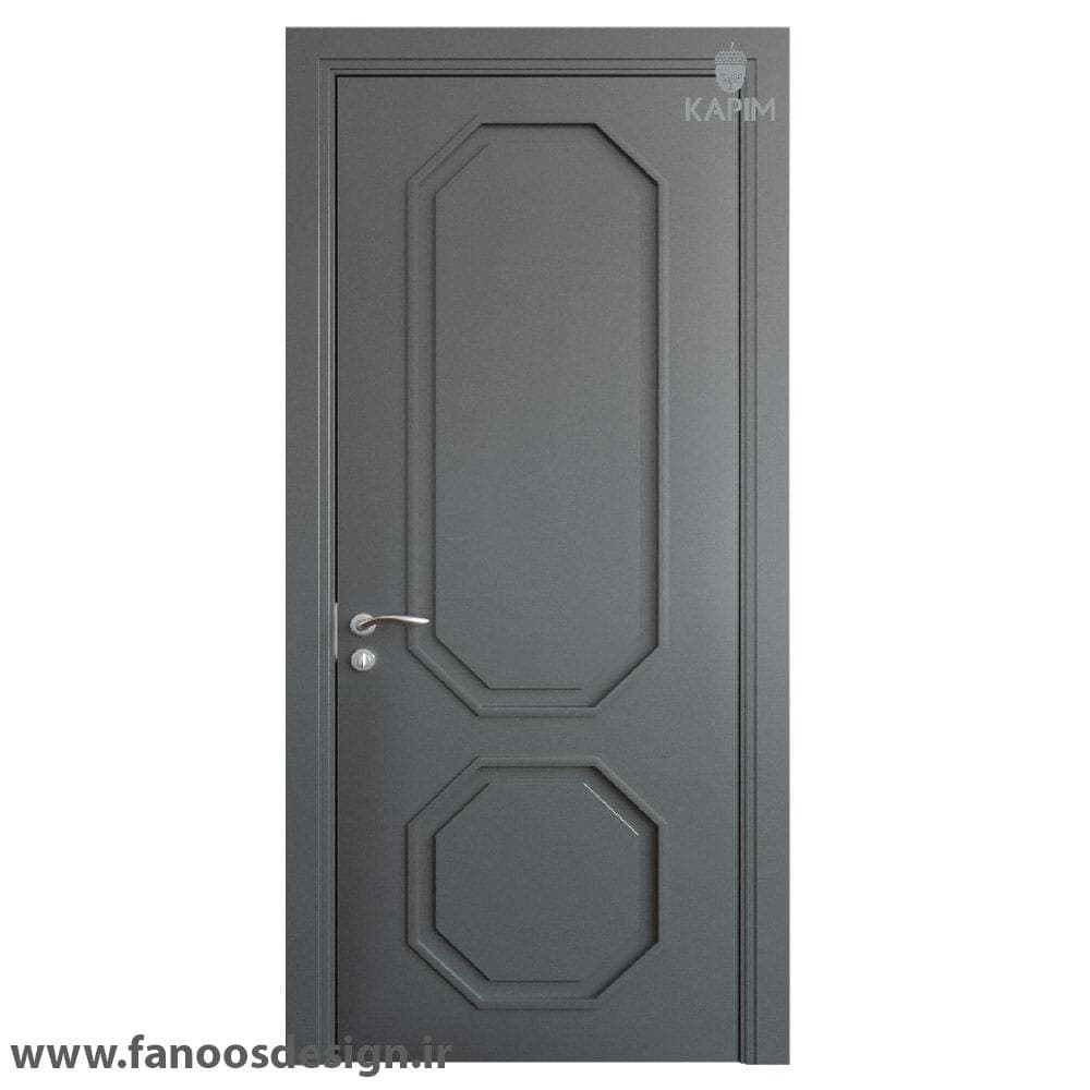درب اتاق خواب کلاسیک با طراحی لویی و روکش تیره کد 30459