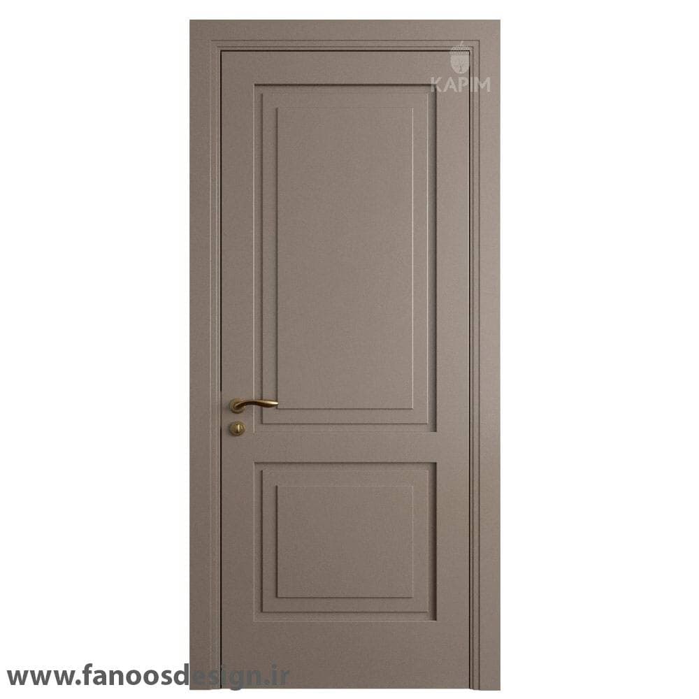 درب اتاق خواب نئو کلاسیک رنگ نسکافه‌ای مات کد 30454
