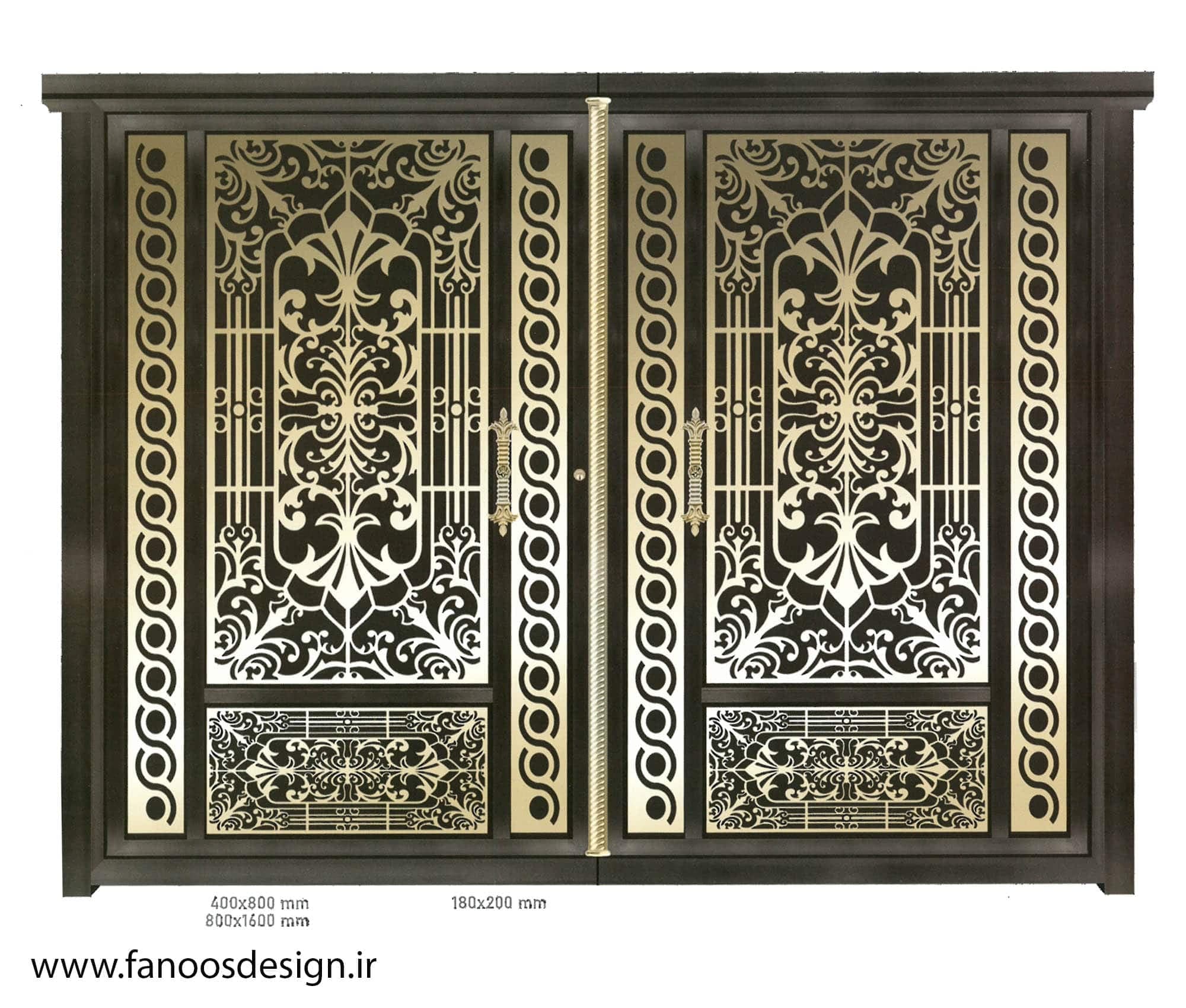 در دولنگه پارکینگ فلزی CNC کد 2268