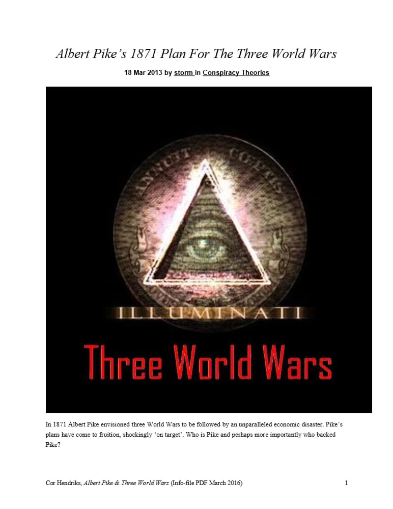 کتاب Three World Wars (سه جنگ جهانی) نسخه انگلیسی PDF | آلبرت پایک