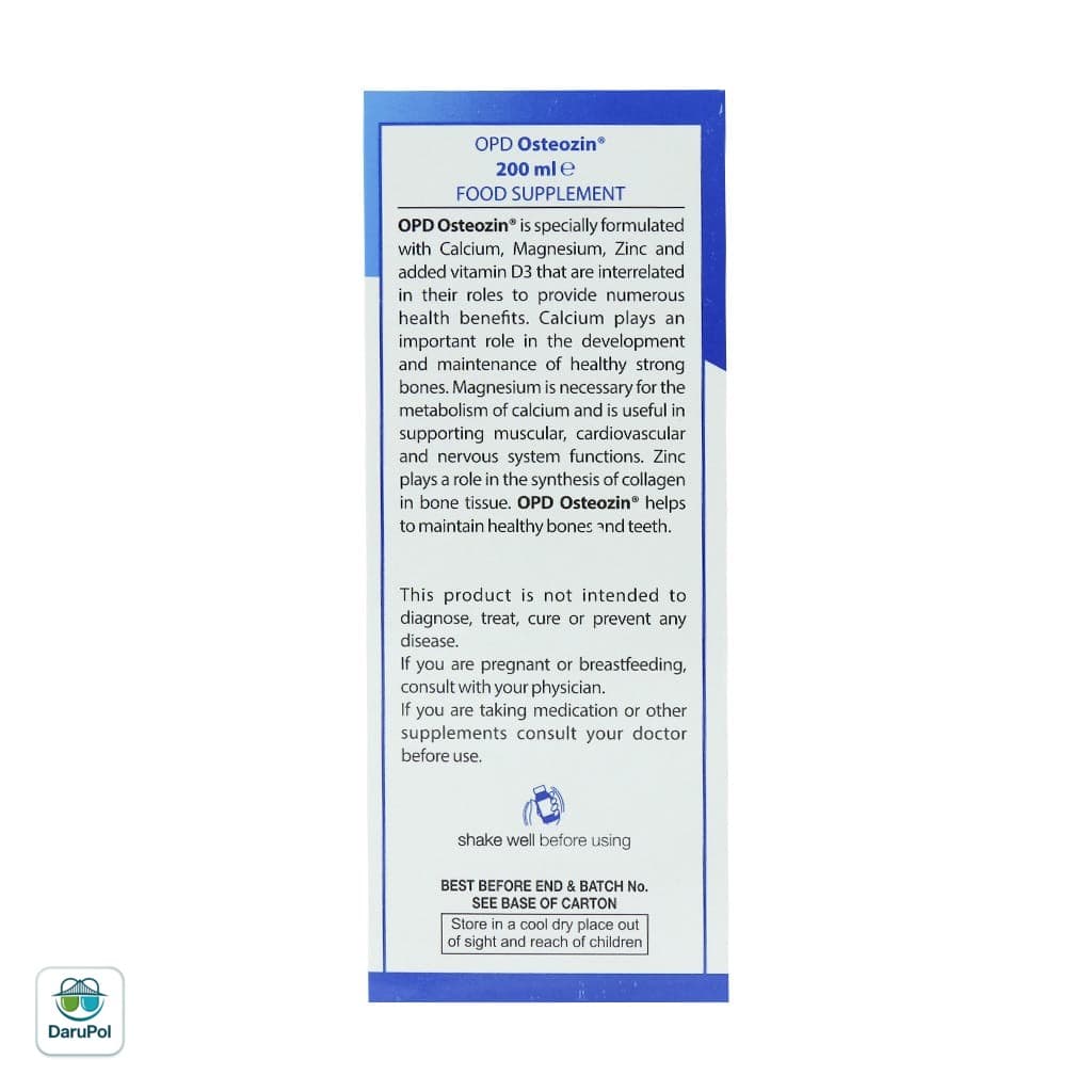 محلول خوراکی او پی دی استئوزین او پی دی فارما — تصویر ۵