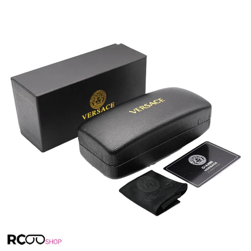 پک اورجینال عینک برند ورساچه Versace مشکی رنگ و با تمام تجهیزات مدل 992451