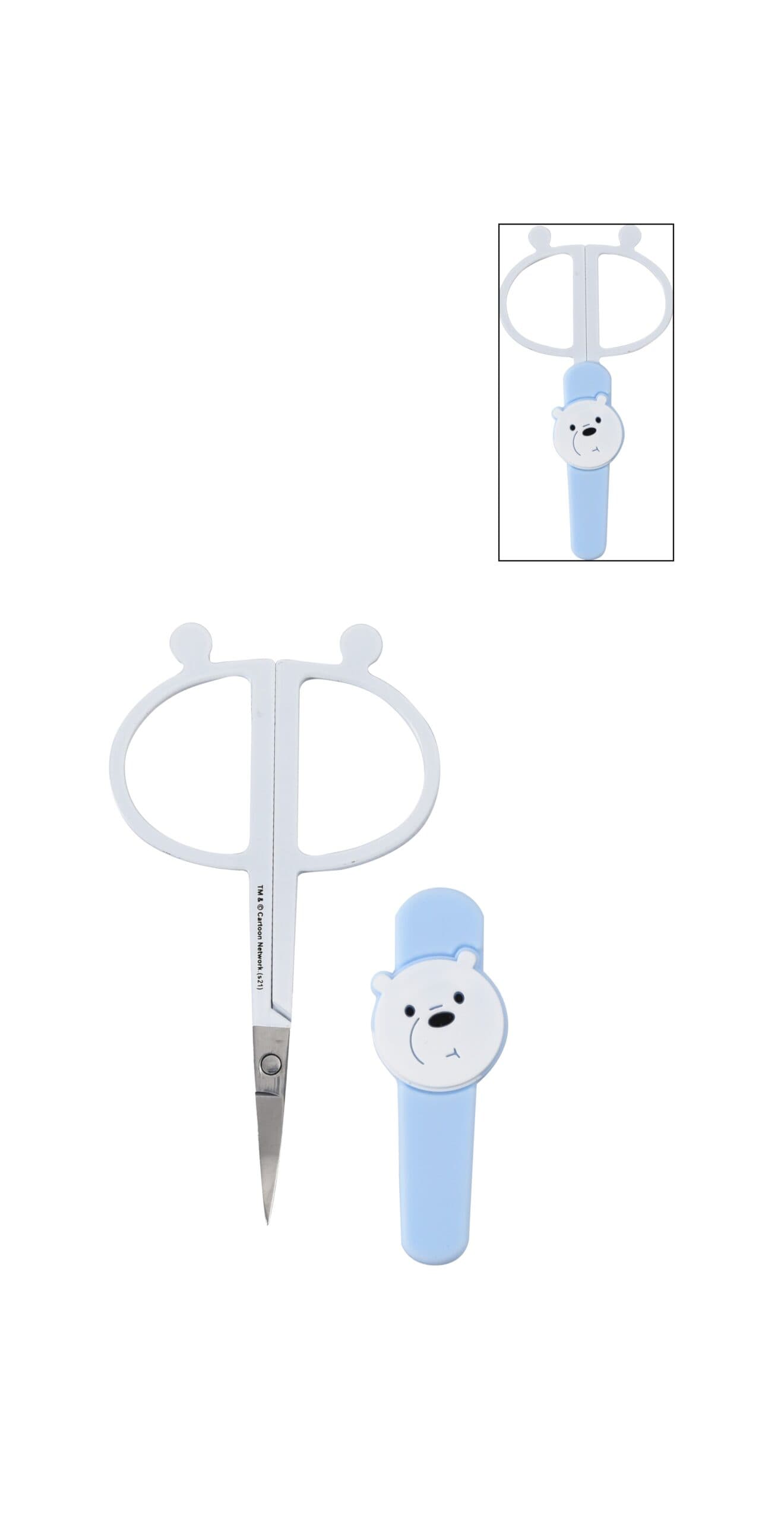 قیچی ابرو مینیسو مدل ،MINISO We Bare Bears Collection 5.0 Grooming Scissors (Ice Bear)، خرس قطبی، 11 سانتی متر