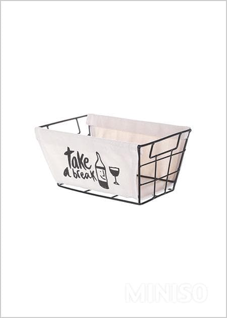 باکس نظم دهنده مینیسو، مدل MINISO Iron Storage Basket S، طرح بطری، سایز اسمال/ فلزی