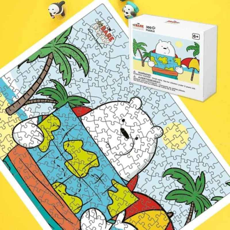 پازل مینیسو، مدل Miniso We Bare Bears 4.0 Go Traveling Pieces Puzzle (ice bare)، خرس قطبی، 300 تیکه، 38×30,5 سانتی متر — تصویر ۲