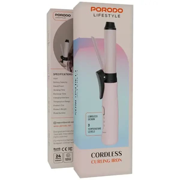 دستگاه فرکننده مو پرودو لایف‌استایل Porodo Lifestyle Cordless Curling Iron — تصویر ۲