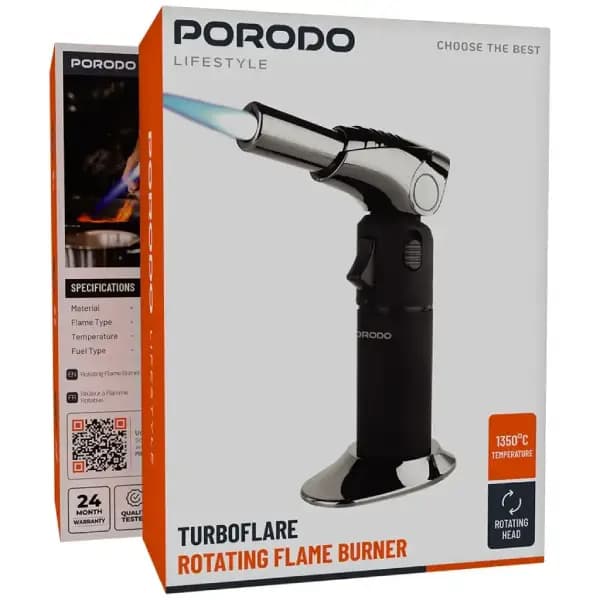 مشعل چرخشی با شعله قابل تنظیم پرودو Porodo TurboFlare Rotating Flame Burner — تصویر ۴