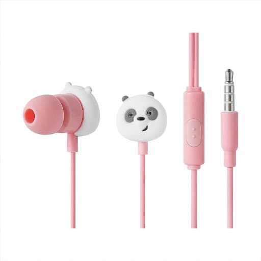 ایرفون مینیسو، مدل Miniso We Bare Bears Collection 4.0 In-ear Earphones with Storage Bag، صورتی، پاندا — تصویر ۵