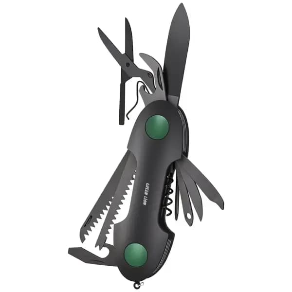 چاقو و ابزار 14 کاره گرین لاین مدل Green Lion 14-In-1 Multi Tool Key Chain Knife