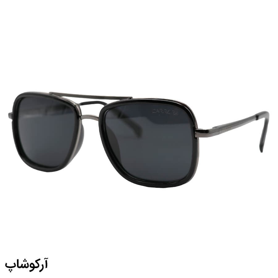 عینک آفتابی کاررا با فریم شکل مربعی، رنگ مشکی و نوک مدادی و لنز دودی و پلاریزه مدل C426
