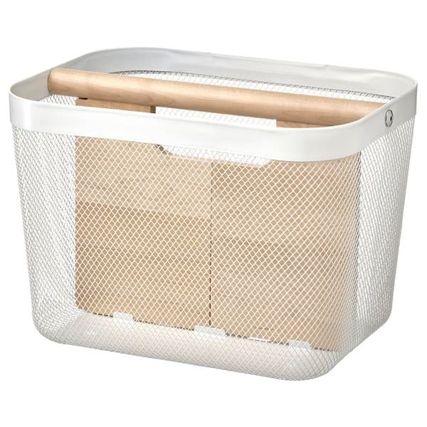سبد نظم دهنده آیکیا، مدل RISATORP، رنگ سفید، 33x24x23 سانتی متر