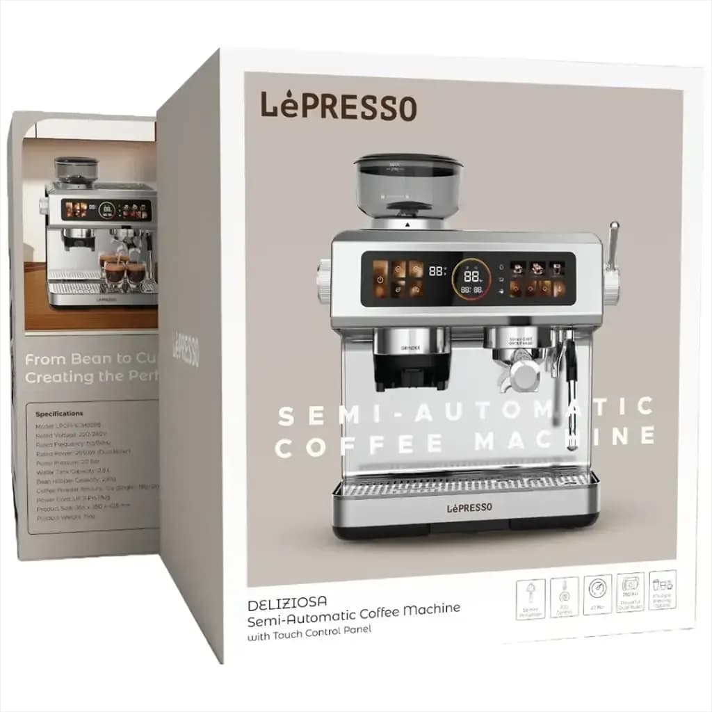 دستگاه قهوهساز لپرسو مدل LPCFFSCM0098SL Lepresso Deliziosa Silver — تصویر ۴