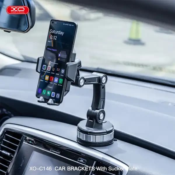 هولدر و نگهدارنده چرخشی گوشی موبایل داخل خودرو ایکس او مدل XO C146 Gravity Car Holder with Suction Cup — تصویر ۸