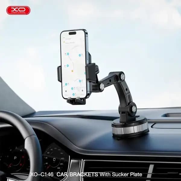 هولدر و نگهدارنده چرخشی گوشی موبایل داخل خودرو ایکس او مدل XO C146 Gravity Car Holder with Suction Cup — تصویر ۵
