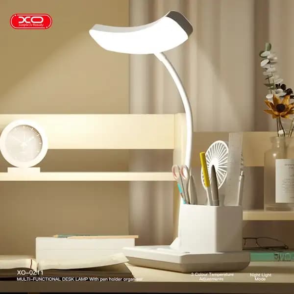 چراغ مطالعه و چراغ خواب شارژی ایکس او مدل XO OZ11 3 Color Multi Speed Pencil Table Lamp with Night Light — تصویر ۵