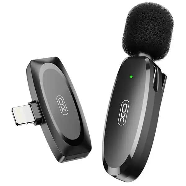 میکروفون یقه ای بی سیم لایتنینگ ایکس او مدل XO MKF08B Lightning wireless Collarclip microphone