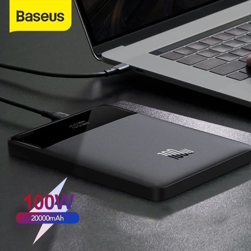 پاوربانک باسئوس مدل BALDE HIGH POWER DIGITAL DISPALY PPBL000201 100W ظرفیت 20000 میلی آمپر ساعت — تصویر ۹