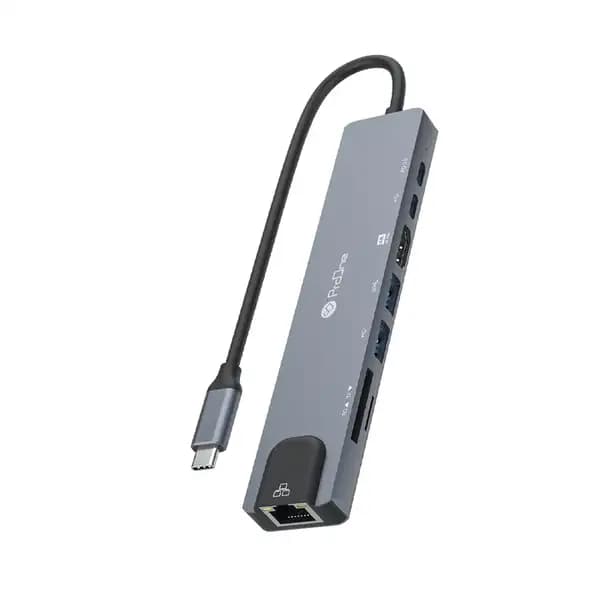 هاب تایپ سی 8 پورت پرووان مدل ProOne PHU595 8in1 Type-C Multifunctional Docking Station